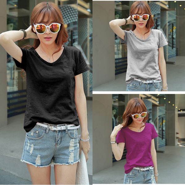 slub women's short t-shirt t-shirtjacket cotton t-shirt sleeve new summer 2020 trend pure cotton loose korean pink solid color body n5g, White
slub women's short t-shirt t-shirtjacket cotton t-shirt sleeve new summer 2020 trend pure cotton loose korean pink solid color body n5g, White