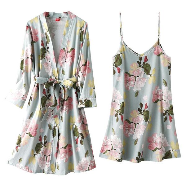 summer thin sling sleeping skirt women 100% cotton two-piece pajamas loose plus size long dressing gown printing robe set, Black;red
summer thin sling sleeping skirt women 100% cotton two-piece pajamas loose plus size long dressing gown printing robe set, Black;red