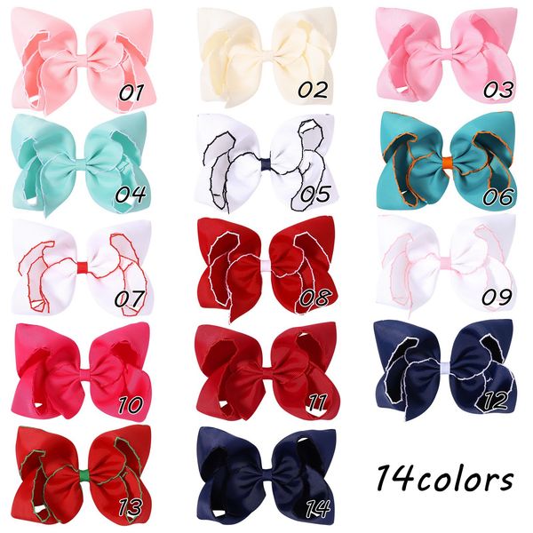 6 inch child big hair bow hair clip barrettes baby girl boutique accessory party 14colors, Slivery;white
6 inch child big hair bow hair clip barrettes baby girl boutique accessory party 14colors, Slivery;white