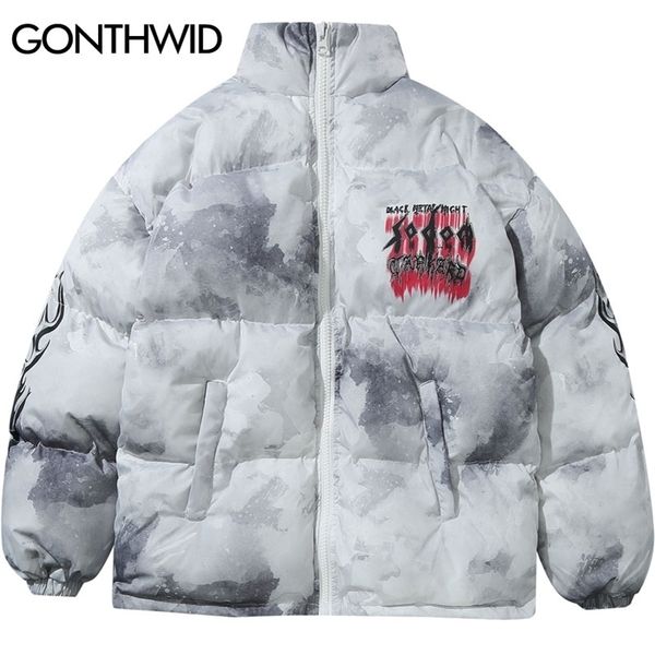 gonthwid creative graffiti ink tie dye print parka jackets streetwear hip hop hipster punk rock cotton padded puffer parkas coat 201210, Black
gonthwid creative graffiti ink tie dye print parka jackets streetwear hip hop hipster punk rock cotton padded puffer parkas coat 201210, Black