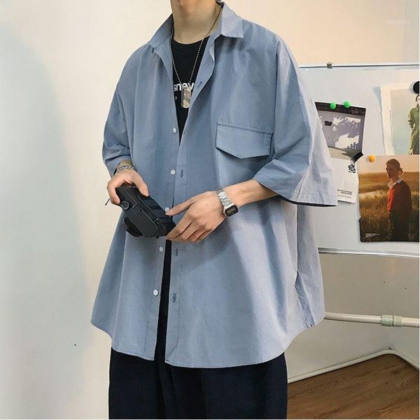 2020 summer new youth popular loose solid color single-breasted five-point sleeve shirt fashion casual wild shirt jacket -2xl1, White;black
2020 summer new youth popular loose solid color single-breasted five-point sleeve shirt fashion casual wild shirt jacket -2xl1, White;black