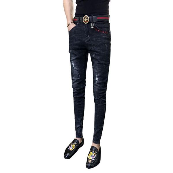 men's jeans spring autumn 2021 fashion teenagers celebrities black korean style slim skinny trendy denim pencil, Blue
men's jeans spring autumn 2021 fashion teenagers celebrities black korean style slim skinny trendy denim pencil, Blue