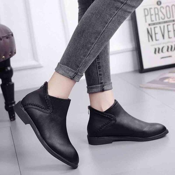sagace shoes winter boots women 2020 pointed non-slip flat shoes women casual zipper boots leather solid color boot1, Black
sagace shoes winter boots women 2020 pointed non-slip flat shoes women casual zipper boots leather solid color boot1, Black