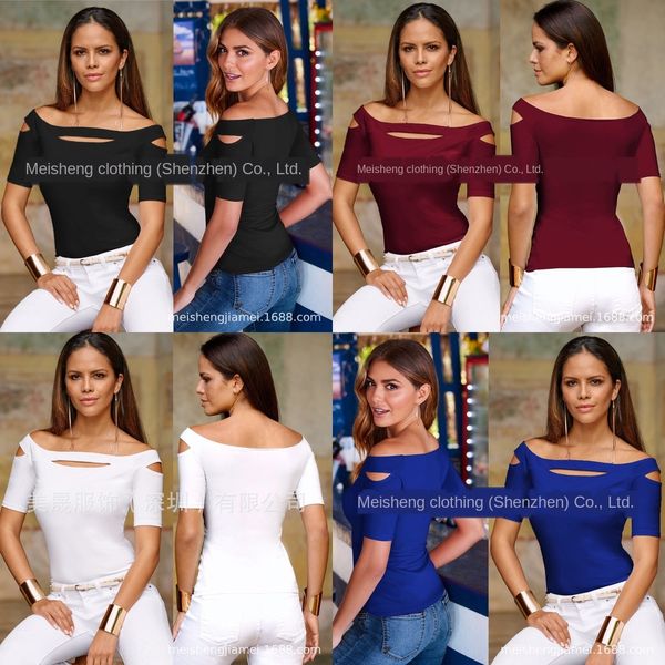 new women's shoulder slim short-sleeved 2612 new women's t-shirt shoulder slim short-sleeved t-shirt 2612 mninq, White
new women's shoulder slim short-sleeved 2612 new women's t-shirt shoulder slim short-sleeved t-shirt 2612 mninq, White