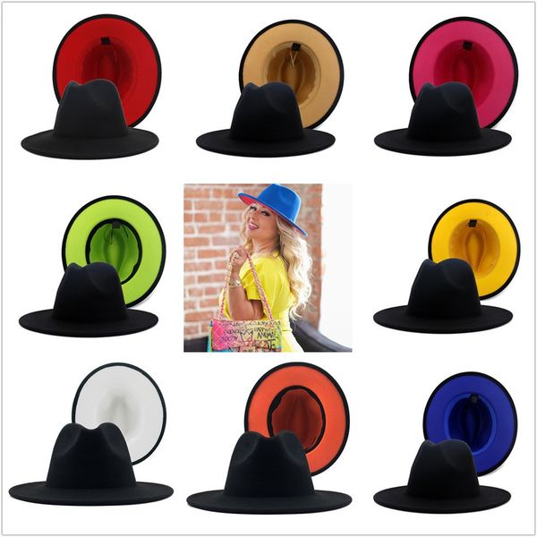 simple women men wool fedora hats two tone hat gentleman elegant lady winter autumn wide brim jazz church panama sombrero cap q1216, Blue;gray
simple women men wool fedora hats two tone hat gentleman elegant lady winter autumn wide brim jazz church panama sombrero cap q1216, Blue;gray
