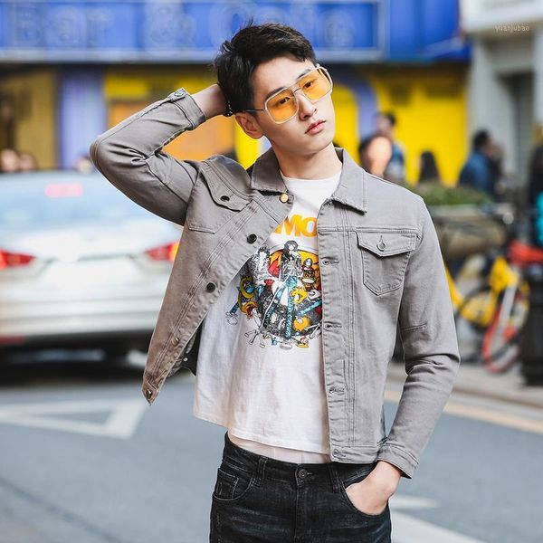 2019 men denim jacket brand clothing 98% cotton casual mens jean jacket dark gray solid coat male spring autumn1, Black;brown
2019 men denim jacket brand clothing 98% cotton casual mens jean jacket dark gray solid coat male spring autumn1, Black;brown