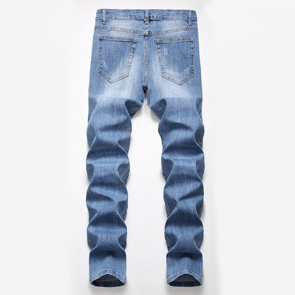 2021 autumn new rubber breeches straight business fashion men denim jeans hole slim fit pants 1cda, Blue
2021 autumn new rubber breeches straight business fashion men denim jeans hole slim fit pants 1cda, Blue