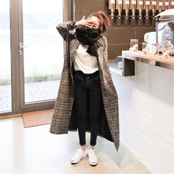 women's wool & blends coat long black plaid winter blend women retro causal thick warm female jackets sleeve single button outerwear yt
women's wool & blends coat long black plaid winter blend women retro causal thick warm female jackets sleeve single button outerwear yt