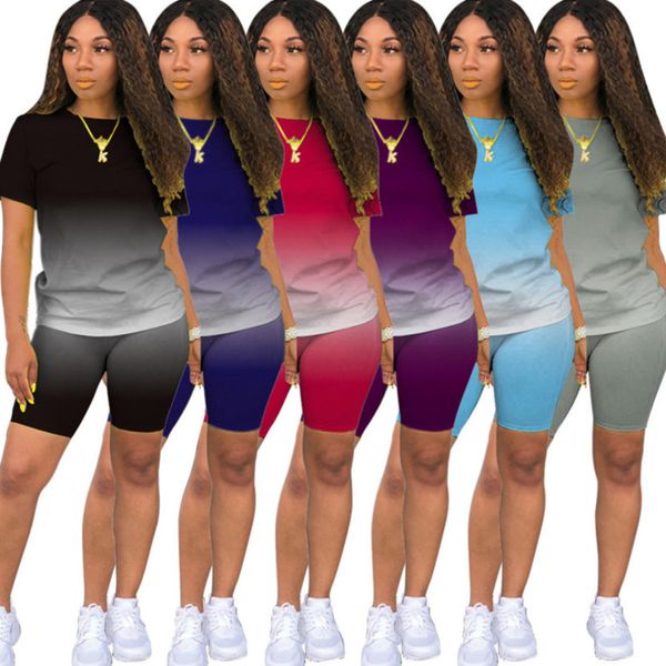 plus size women two piece set tracksuit summer fashion gradient short sleeve t shirt shorts outfits lady casual sports home suits jck, White
plus size women two piece set tracksuit summer fashion gradient short sleeve t shirt shorts outfits lady casual sports home suits jck, White