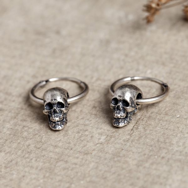 hoop & huggie skull earrings 925 sterling silver circle round for women men fashion female trendy jewelry punk simple, Golden;silver
hoop & huggie skull earrings 925 sterling silver circle round for women men fashion female trendy jewelry punk simple, Golden;silver
