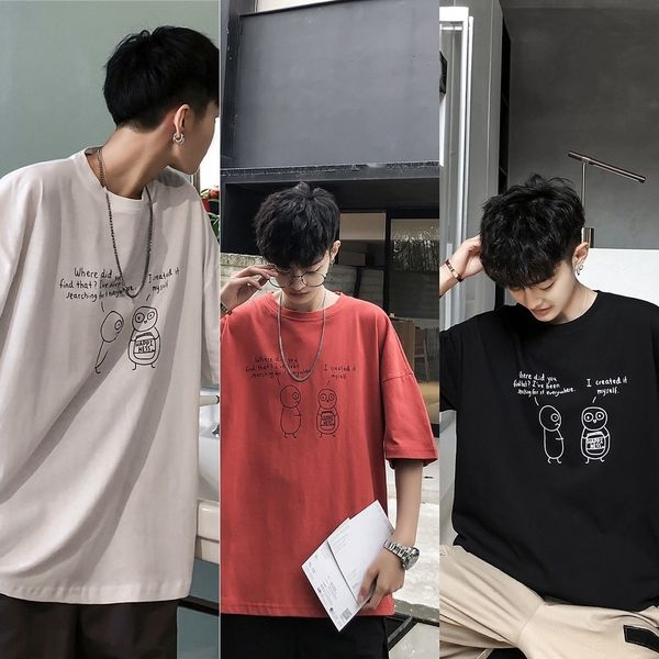 71y9v perth simple cotton printed tmen's summer couple tround neck shirt base shirt korean style cartoon half sleeve etp2q, Blue
71y9v perth simple cotton printed tmen's summer couple tround neck shirt base shirt korean style cartoon half sleeve etp2q, Blue