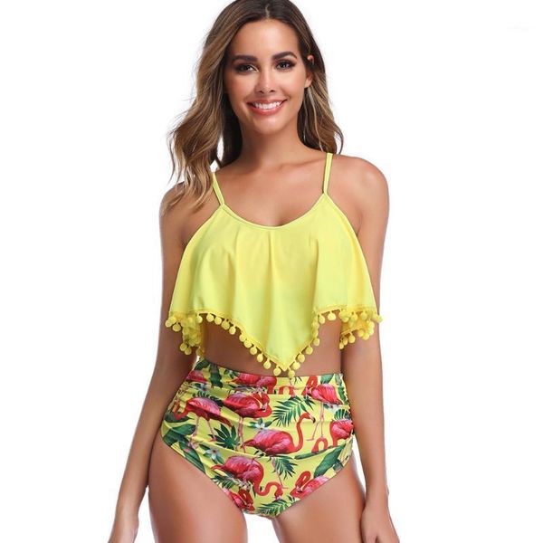 2020 new pom ruched ruffle bikini sets woman flamingos swimsuit high waist bathing suit adjustable straps bathing suit swimwear1, White;black
2020 new pom ruched ruffle bikini sets woman flamingos swimsuit high waist bathing suit adjustable straps bathing suit swimwear1, White;black