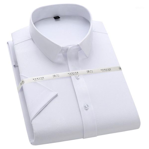 men's summer short sleeve stretch solid basic dress shirts pocket-less design standard-fit formal business easy care thin shirt1, White;black
men's summer short sleeve stretch solid basic dress shirts pocket-less design standard-fit formal business easy care thin shirt1, White;black
