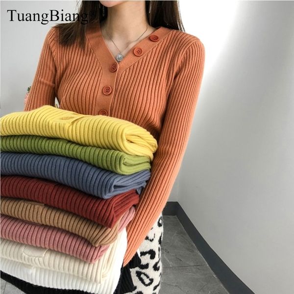 single breasted women full sleeve v-neck button sweater new knitted thick elasticity pullovers autumn winter jumpers ladies 201130, White;black
single breasted women full sleeve v-neck button sweater new knitted thick elasticity pullovers autumn winter jumpers ladies 201130, White;black