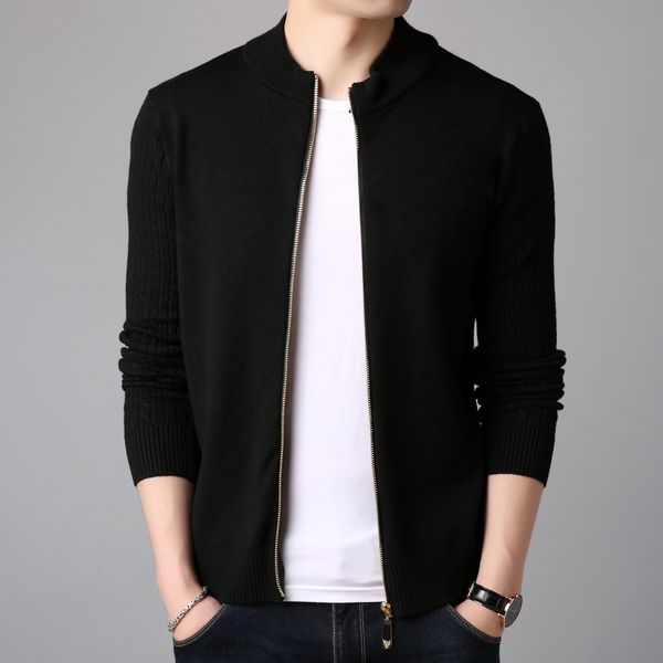 2021 new autumn men's coats fashion thick knitted tights cardigan sweater lwxu, White;black
2021 new autumn men's coats fashion thick knitted tights cardigan sweater lwxu, White;black