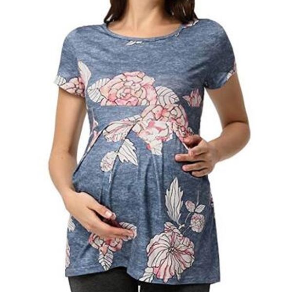 short sleeve pregnant maternity clothes, nursing maternity clothes, floral lj201123, White
short sleeve pregnant maternity clothes, nursing maternity clothes, floral lj201123, White