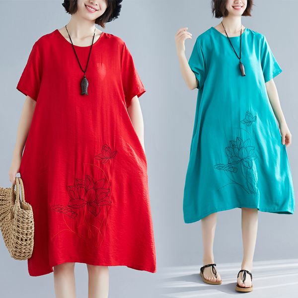 women ladies will see embroidery floral plus size loose thin occasional blouses beach-dressed dresses ixks, Black;gray
women ladies will see embroidery floral plus size loose thin occasional blouses beach-dressed dresses ixks, Black;gray