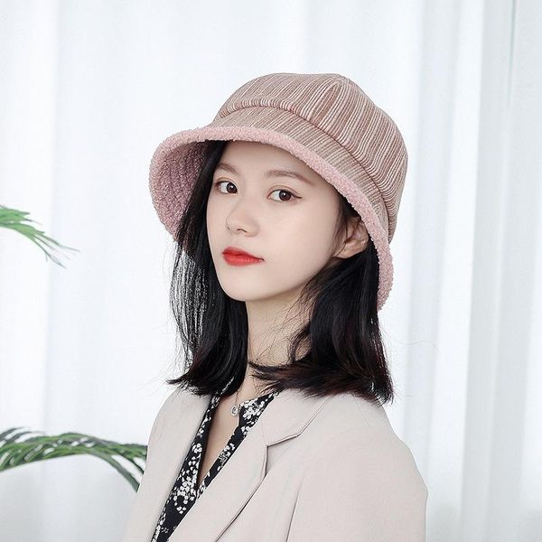 new design autumn winter cotton stripe korean style hexagonal dome two side wear lamb fleece thick warm fashion bucket hat, Blue;gray
new design autumn winter cotton stripe korean style hexagonal dome two side wear lamb fleece thick warm fashion bucket hat, Blue;gray