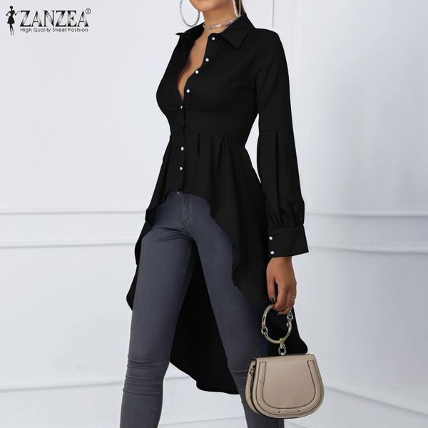 fashion women stylish blouse zanzea female long lantern sleeve shirts elegant asymmetrical high waist blusas tunic 5xl t200322, White
fashion women stylish blouse zanzea female long lantern sleeve shirts elegant asymmetrical high waist blusas tunic 5xl t200322, White