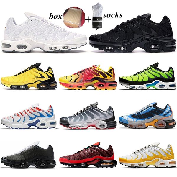 with box tn running shoes for men triple black white red pimento psychic blue mens outdoor trainers runner sport sneakers 40-45
with box tn running shoes for men triple black white red pimento psychic blue mens outdoor trainers runner sport sneakers 40-45