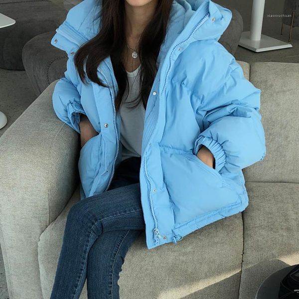 alien kitty 2021 winter new women cotton coat loose solid sweet female office lady outwear hooded warm pocket elegant jacket1, Black 
alien kitty 2021 winter new women cotton coat loose solid sweet female office lady outwear hooded warm pocket elegant jacket1, Black
