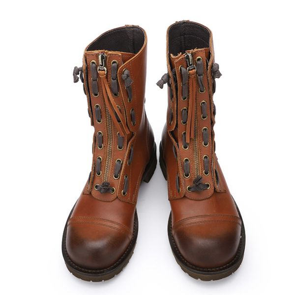 men's winter boots vintage military shoes soft genuine leather martin boots men p35sme50, Black
men's winter boots vintage military shoes soft genuine leather martin boots men p35sme50, Black