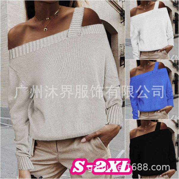 2019 new suspender off shoulder solid color long sleeve sweater for women8uy, White;black
2019 new suspender off shoulder solid color long sleeve sweater for women8uy, White;black