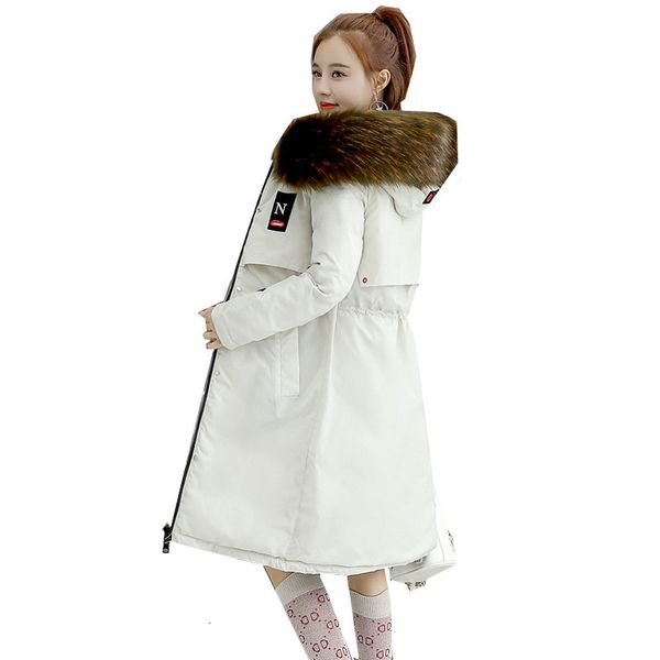 2021 winter warm thick parkas solid long cotton coat gold veet women's slim fur collar hooded down jacket, Black
2021 winter warm thick parkas solid long cotton coat gold veet women's slim fur collar hooded down jacket, Black