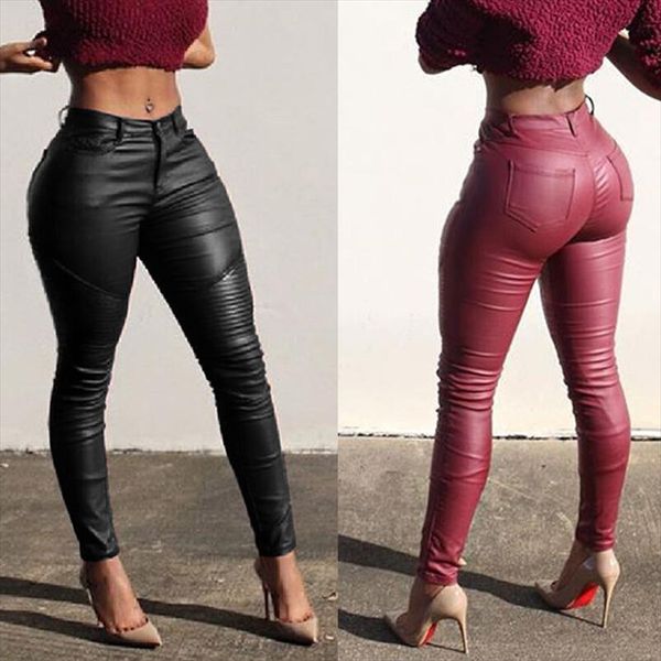 goocheer new fashion women slim leather pants skinny stretchy pencil pants high waist pu leggings, Black
goocheer new fashion women slim leather pants skinny stretchy pencil pants high waist pu leggings, Black