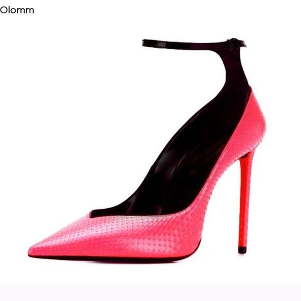 olomm women ankle strap pumps stiletto high heels pumps charm pointed toe gorgeous fuchsia party shoes women plus us size 4-13, Black
olomm women ankle strap pumps stiletto high heels pumps charm pointed toe gorgeous fuchsia party shoes women plus us size 4-13, Black