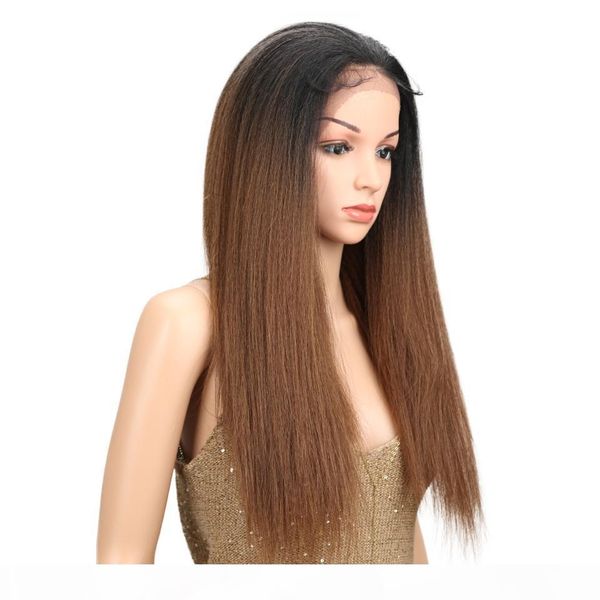 parting 1b 30# ombre brown 26" long straight synthetic hair lace front wigs for black women yaki lace wig with baby hair
parting 1b 30# ombre brown 26" long straight synthetic hair lace front wigs for black women yaki lace wig with baby hair