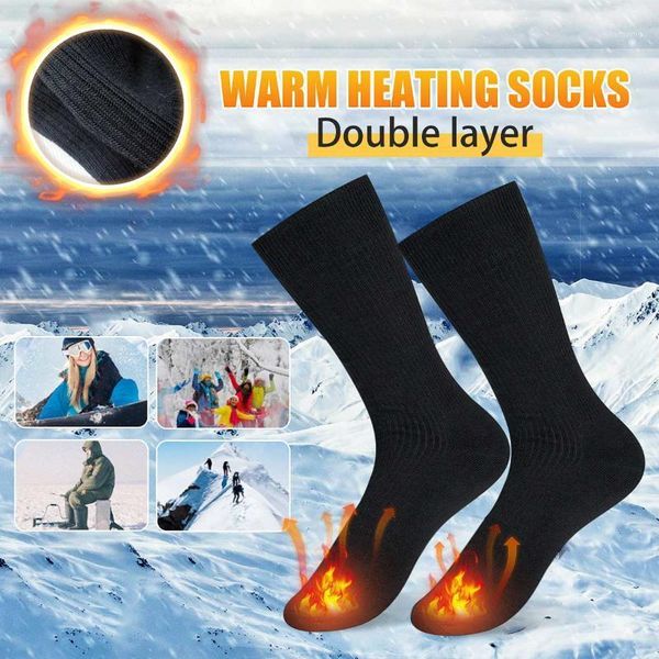 1 pair thicken electric heated socks rechargeable battery for chronic cold feet warmers winter outdoor cycling ski thermal socks1, Black
1 pair thicken electric heated socks rechargeable battery for chronic cold feet warmers winter outdoor cycling ski thermal socks1, Black