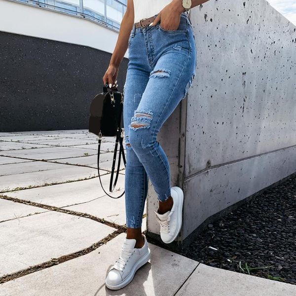 high waist skinny denim blue pants for women fashion vintage ripped holes jeans pencil pants female slim fit jean trousers d301
high waist skinny denim blue pants for women fashion vintage ripped holes jeans pencil pants female slim fit jean trousers d301