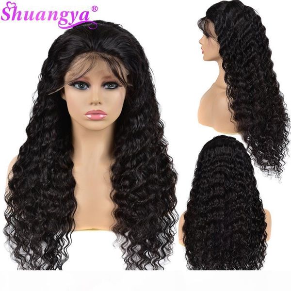 shuangya hair peruvian deep wave 4x4 13x4 360 lace frontal wig pre plucked with baby hair 100% human lace frontal wigs, Black;brown
shuangya hair peruvian deep wave 4x4 13x4 360 lace frontal wig pre plucked with baby hair 100% human lace frontal wigs, Black;brown
