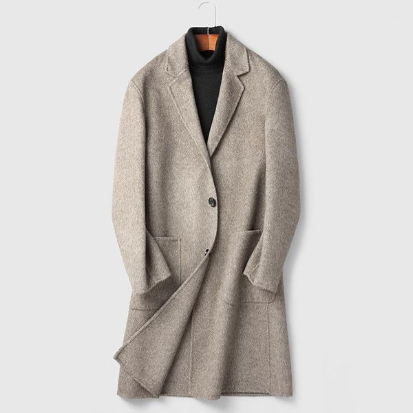 double sided alpaca cashmere coat alpaca fleece coat medium long windbreaker thickened nizi1, Black
double sided alpaca cashmere coat alpaca fleece coat medium long windbreaker thickened nizi1, Black