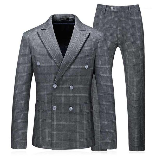 3 pieces 2020 man suit classic grey plaid double breasted wedding business suits for men slim fit coats england male tuxedos1, White;black
3 pieces 2020 man suit classic grey plaid double breasted wedding business suits for men slim fit coats england male tuxedos1, White;black