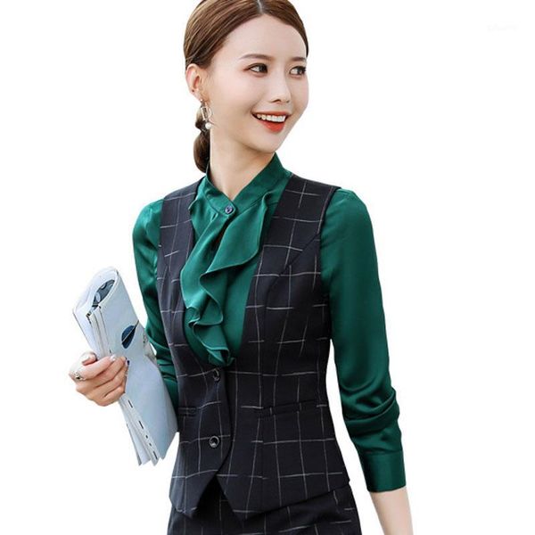 izicfly summer autumn new style gray plaid formal vest women coat slim office ladies business waistcoat work wear uniforms1, Black;white
izicfly summer autumn new style gray plaid formal vest women coat slim office ladies business waistcoat work wear uniforms1, Black;white