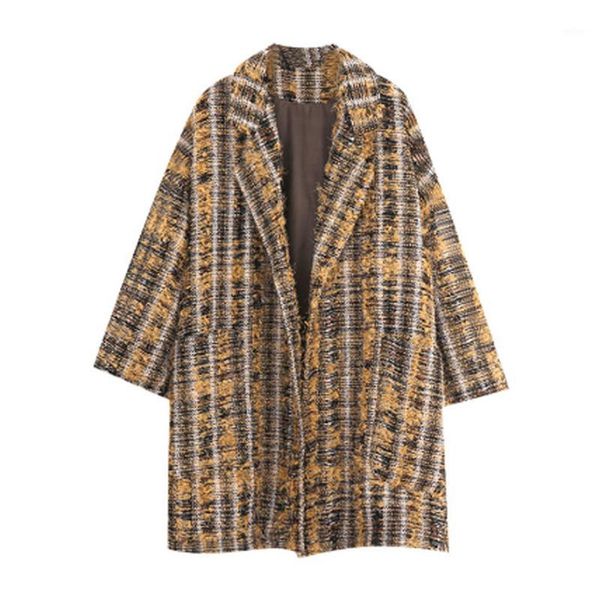 perhaps u women outwear coat notch collar pocket tweed yellow long sleeve coat winter c02201, Black
perhaps u women outwear coat notch collar pocket tweed yellow long sleeve coat winter c02201, Black