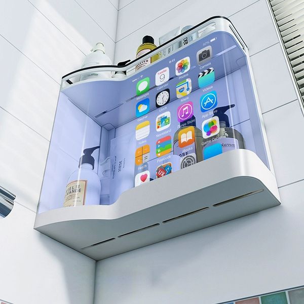punch-bathroom shelf shampoo cosmetic storage rack wall mounted kitchen plastic organizer holder home bathroom accessories c1003
punch-bathroom shelf shampoo cosmetic storage rack wall mounted kitchen plastic organizer holder home bathroom accessories c1003