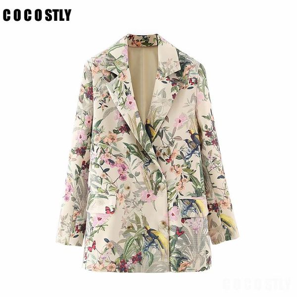 women's suits & blazers women 2021 fashion office wear floral print blazer coat vintage long sleeve pockets female outerwear chic, White;black
women's suits & blazers women 2021 fashion office wear floral print blazer coat vintage long sleeve pockets female outerwear chic, White;black