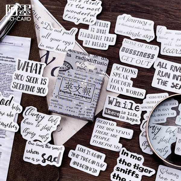 46 Pcs/box English Newspaper Decorative Stickers Adhesive Sticker DIY Decoration Craft Scrapbooking Lifelog Stickers Stationery
46 Pcs/box English Newspaper Decorative Stickers Adhesive Sticker DIY Decoration Craft Scrapbooking Lifelog Stickers Stationery