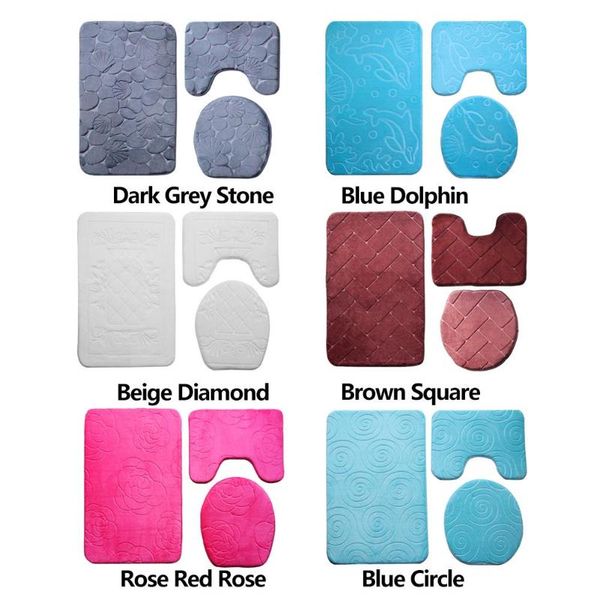 bath accessory set 3pcs/set mats bathroom carpet non slip water absorb floor rugs toilet lid covers u shape pad decor
bath accessory set 3pcs/set mats bathroom carpet non slip water absorb floor rugs toilet lid covers u shape pad decor