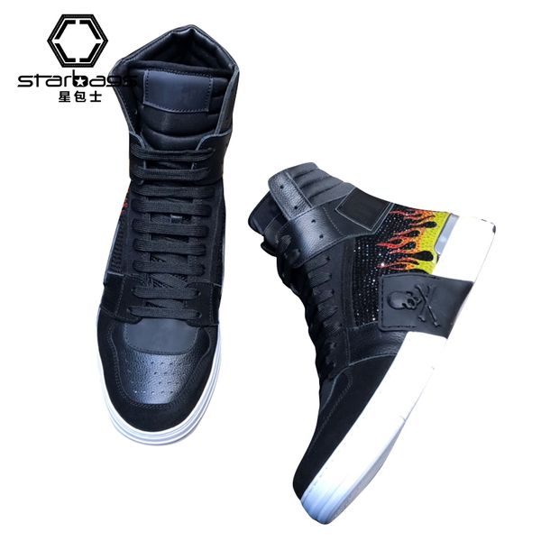 starbags pp boots men's shoes italian skull logo latest casual white genuine leather fashion all-around counter quality, Black
starbags pp boots men's shoes italian skull logo latest casual white genuine leather fashion all-around counter quality, Black