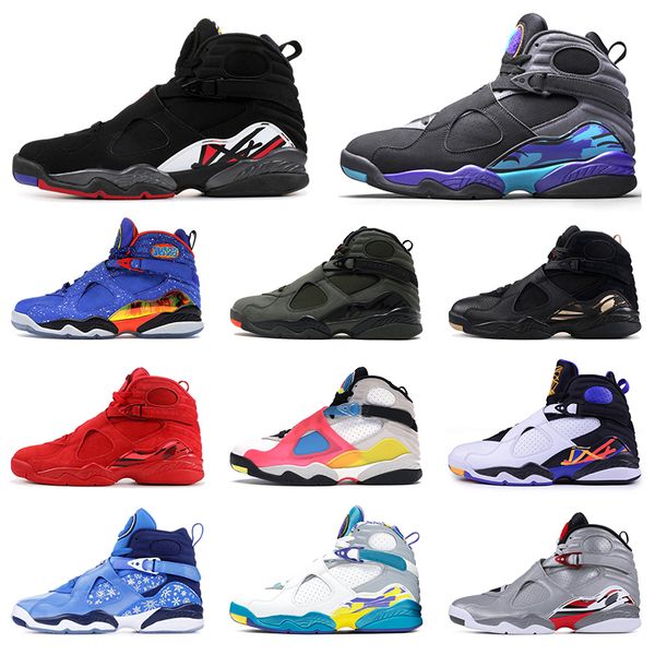 new arrival jumpman 8 8s basketball shoes mens womens playoff aqua black three peat air retro trainers sports sneakers 40-47, White;red
new arrival jumpman 8 8s basketball shoes mens womens playoff aqua black three peat air retro trainers sports sneakers 40-47, White;red