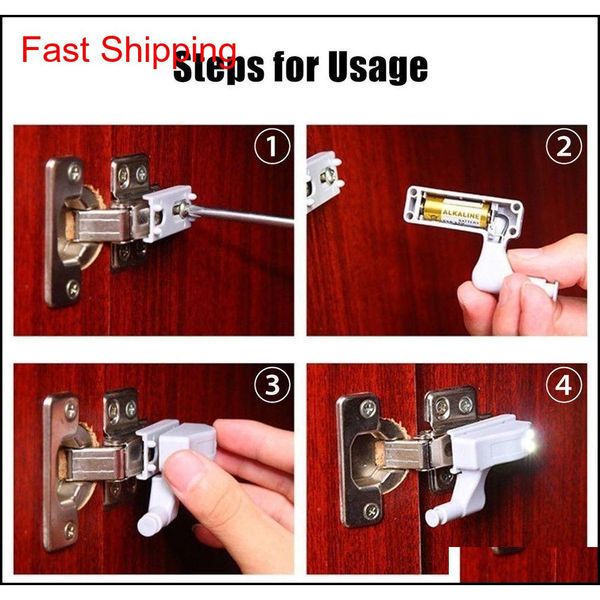 10pcs cabinet cupboard wardrobe matic led hinge light white smart sensor lamp home qylhuw queen66, Silver
10pcs cabinet cupboard wardrobe matic led hinge light white smart sensor lamp home qylhuw queen66, Silver