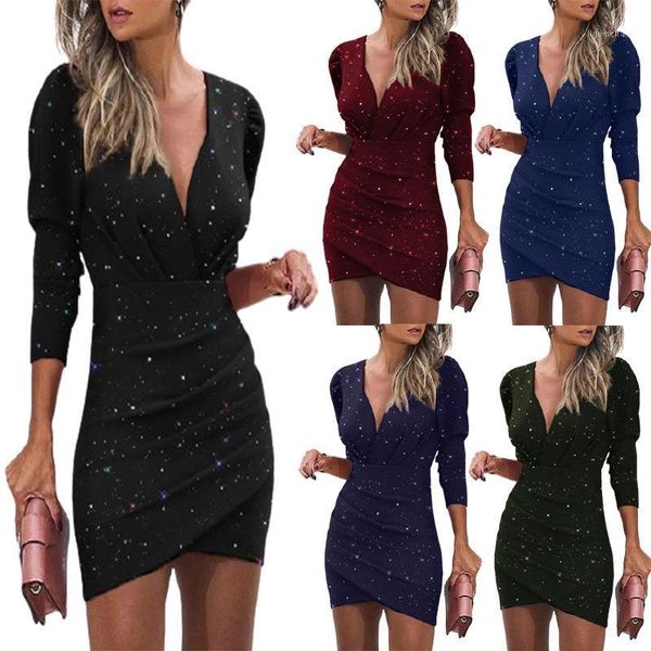 ladies 2021 ladies pregnancy long sleeve dress banquet slim dress maternity1, White
