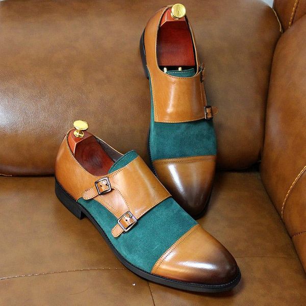 luxury monk strap shoes for men double buckles genuine leather suede basic shoes wedding business dress mens green brown, Black
luxury monk strap shoes for men double buckles genuine leather suede basic shoes wedding business dress mens green brown, Black
