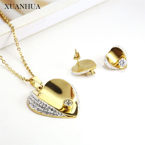 xuanhua stainless steel woman jewelry sets charm heart necklace set of earrings for women jewellery accessories bohemian, Silver
xuanhua stainless steel woman jewelry sets charm heart necklace set of earrings for women jewellery accessories bohemian, Silver