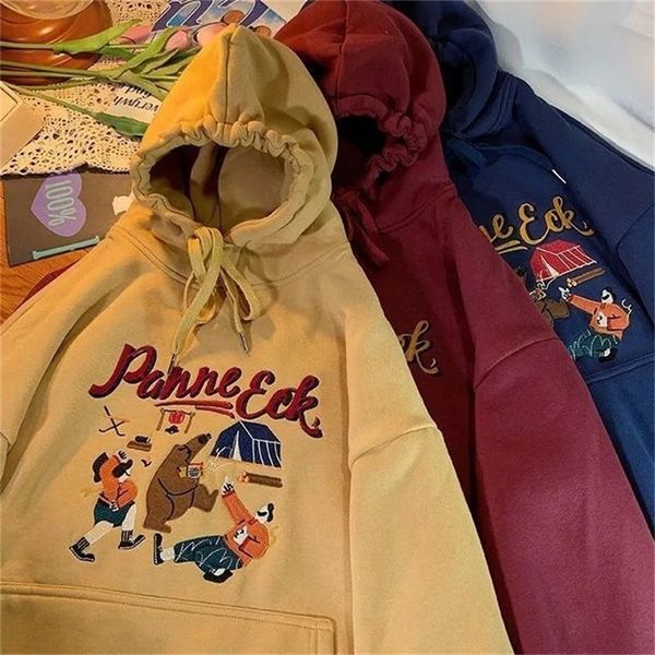 autumn and winter new casual korean cartoon embroidery hoodie sweatshirt women loose wild pullover cotton sweatshirt 201212, Black
autumn and winter new casual korean cartoon embroidery hoodie sweatshirt women loose wild pullover cotton sweatshirt 201212, Black