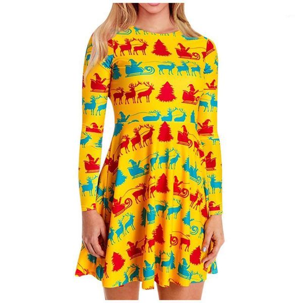 women's christmas printed dress costumes fashion autumn and winter home casual dress halloween party pullover clothes #31, Black;gray 
women's christmas printed dress costumes fashion autumn and winter home casual dress halloween party pullover clothes #31, Black;gray